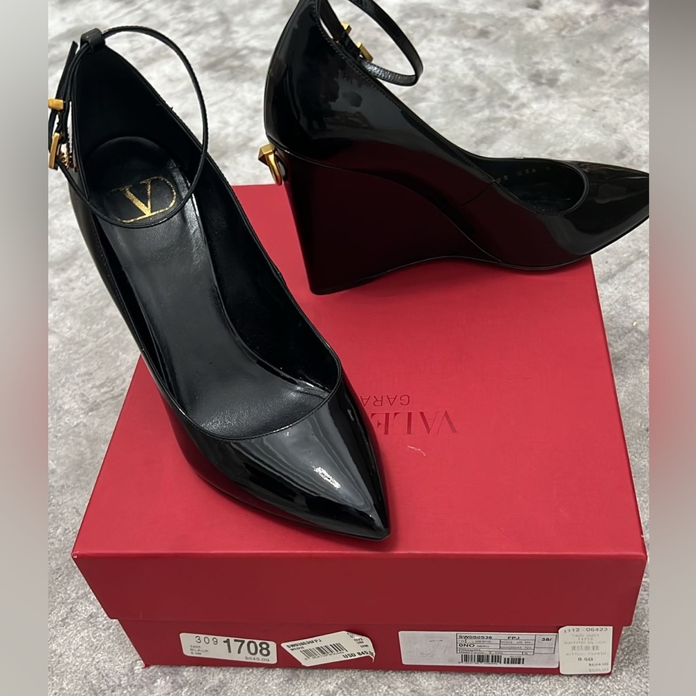 Valentino black wedges